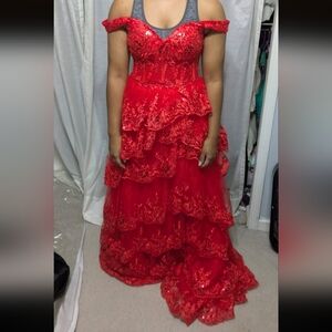 Red Prom dress